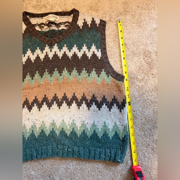 VINTAGE Maurices Green Multicolor Zigzag Knit Sweater Vest - Picture 8 of 8